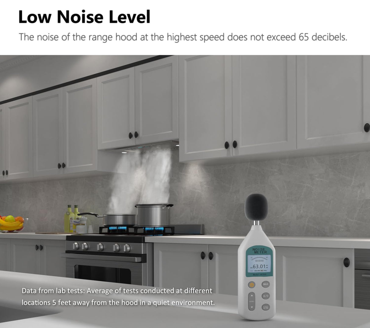 IKTCH 30 inch Built-in/Insert Range Hood 900 CFM, Ducted/Ductless Convertible Duct, Stainless Steel Kitchen Vent Hood with 4 Speed Gesture Sensing&Touch Control Panel(IKB01-30) IKTCH