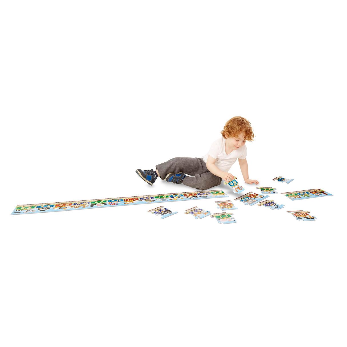 Melissa & Doug Alphabet Express Jumbo Jigsaw Floor Puzzle (27 pcs, 10 feet long) - FSC Certified Melissa & Doug