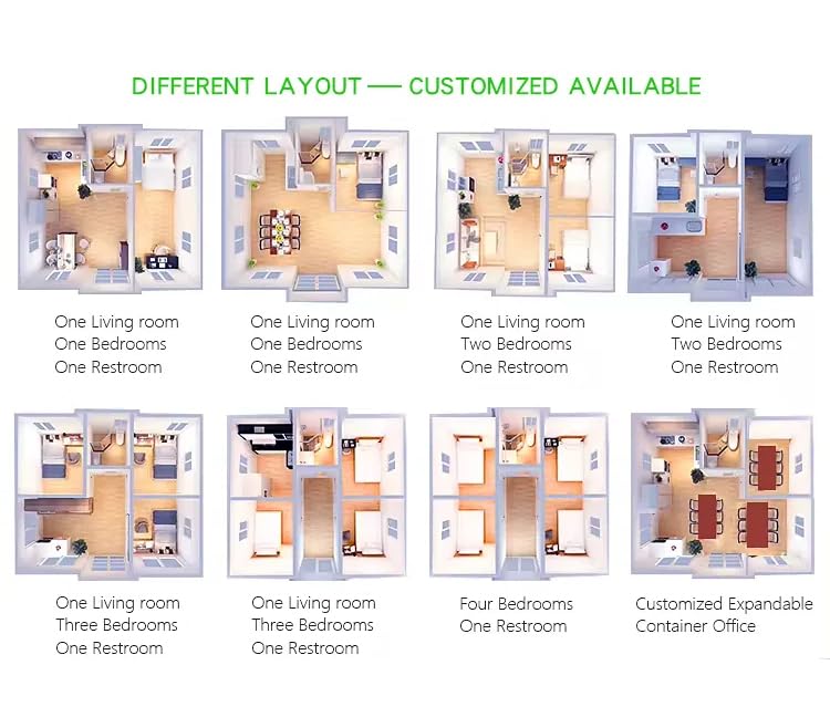 Tiny Homes for Sale Prefab, Prefab Luxury Villa Prefabricated Tiny Home Expandable Custom Container House 20ft 40ft Casas Prefabricadas 4 Habitaciones Generic