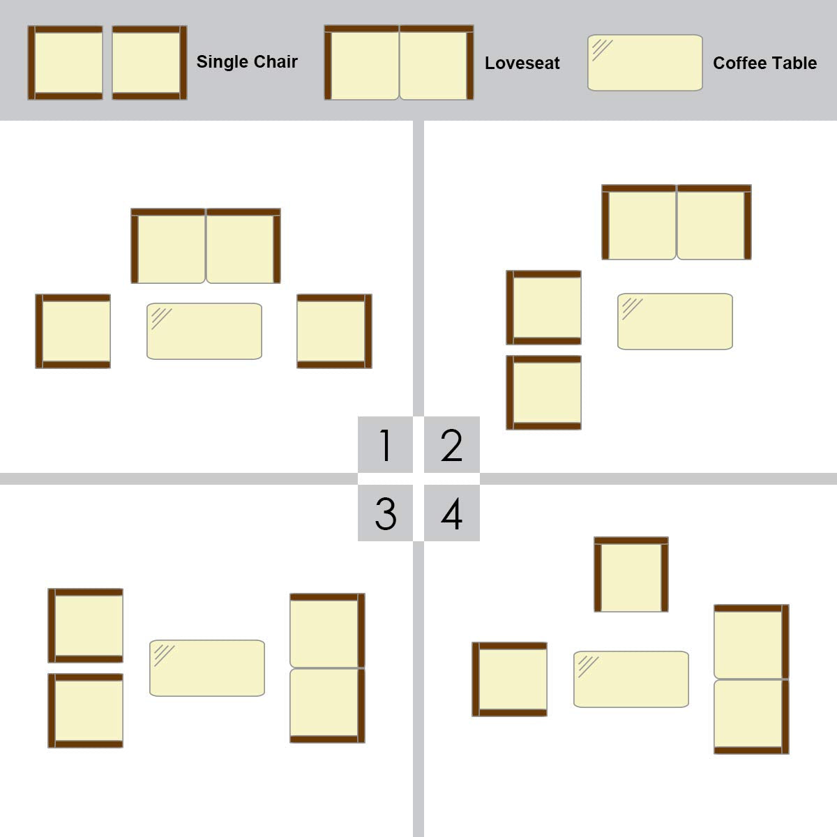 Goplus 4-Piece Rattan Patio Set, Outdoor/Indoor Wicker Conversation Set for Pool, Backyard, Lawn, Wicker Chairs and Sofa with Soft Cushion, Rattan Furniture with Tempered Glass Coffee Table Goplus