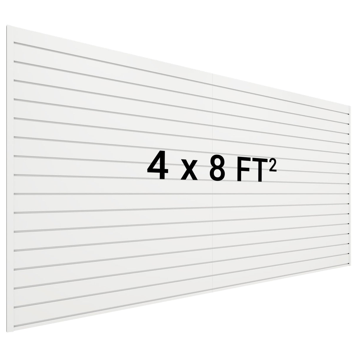 Neoaider Slatwall Panel 8 FT x 4 FT, Interlocking Slat Wall Paneling, Wall Mounted PVC Wallpanel, Suitable for Garage Storage and Organizer, Slatwall Board, Shelves - White Neoaider