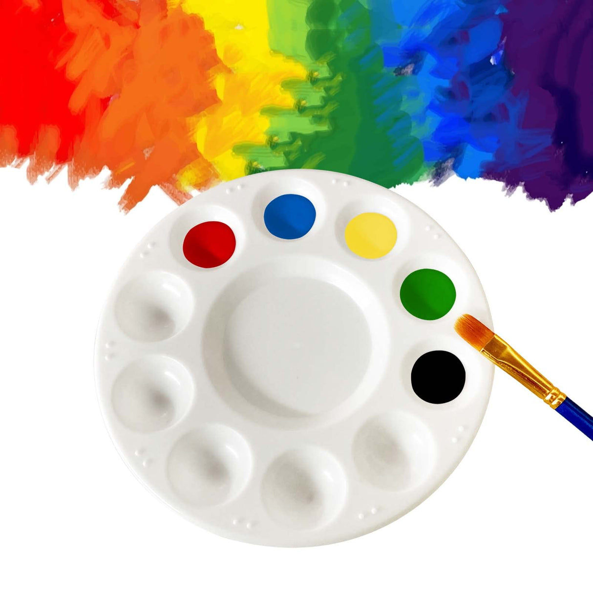 Paint Tray Palette - White Plastic Paint Tray for Kids, Paint Supplies LNAUJS