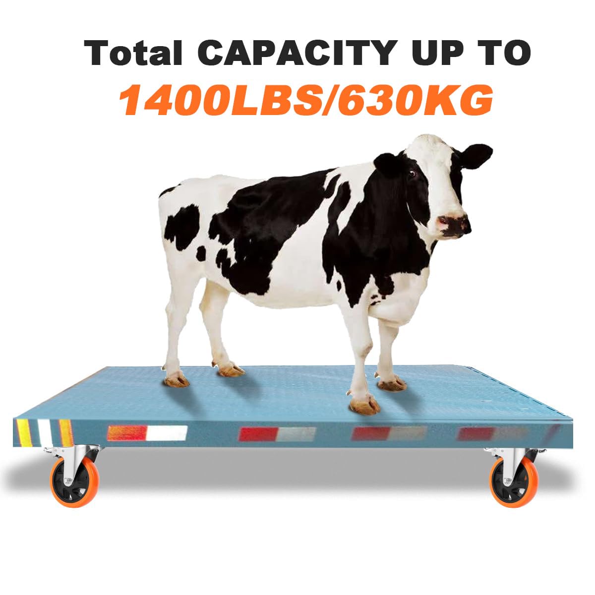 W B D WEIBIDA 5 inch Swivel Caster Wheels with Dual Locking, Heavy Duty Castors Set of 4, Silent Rolling, Top Plate Casters for Cart, Workbench, Furniture (Hardware Kits) W B D WEIBIDA