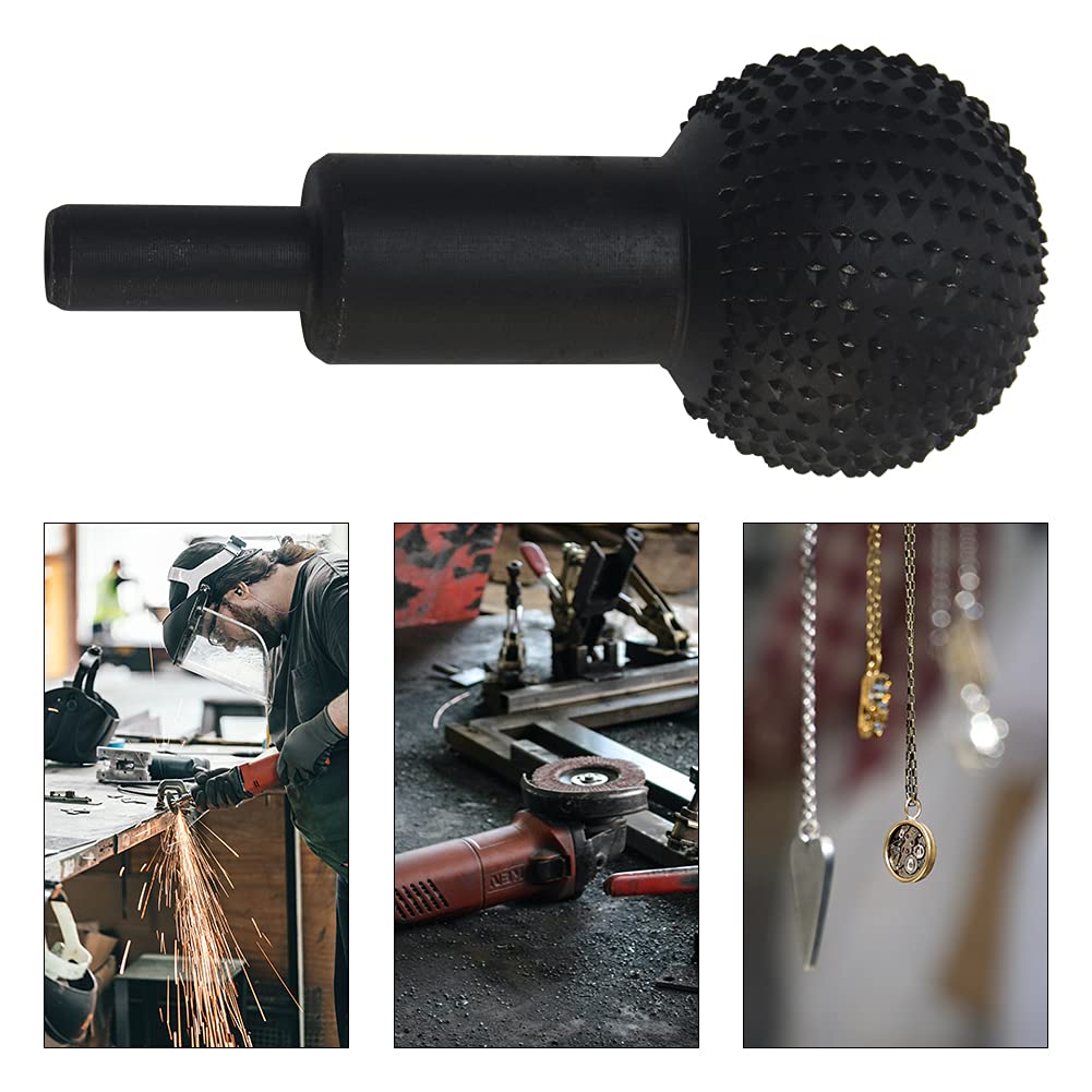 Sphere Rotary Burr,Carbon Steel Sphere Rotary File Rotary Grinding Head,Engraving Woodworking Hand Tool,Ball Gouge Angle Grinder Attachments,for Deburring Grinding Carving Polishing(40mm) iayokocc