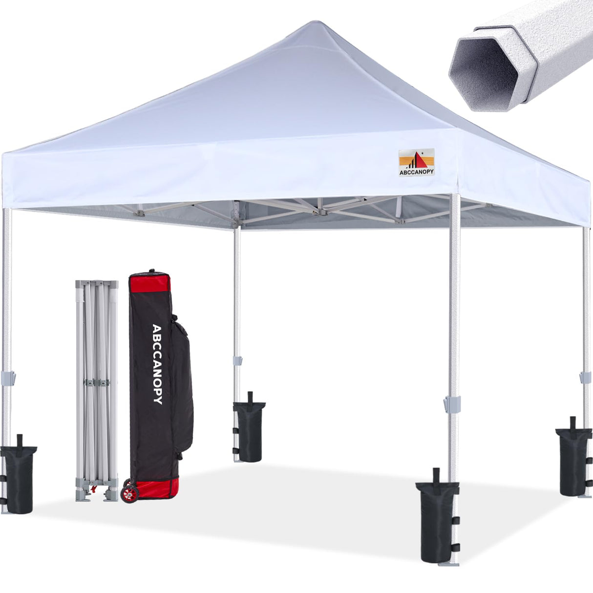 ABCCANOPY Commercial Pop Up Canopy Tent 10x10 Premium-Series, White ABCCANOPY
