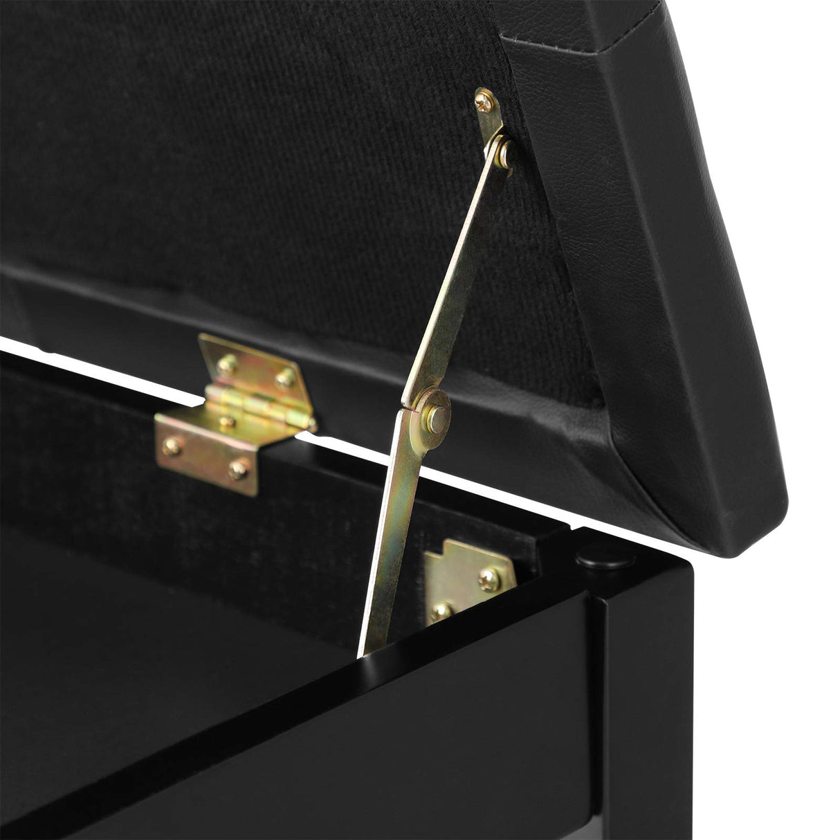 SONGMICS Duet Piano Bench with Padded Cushion and Storage Compartment for Music Books, Tufted Wooden Seat, Black ULPB074B01 SONGMICS