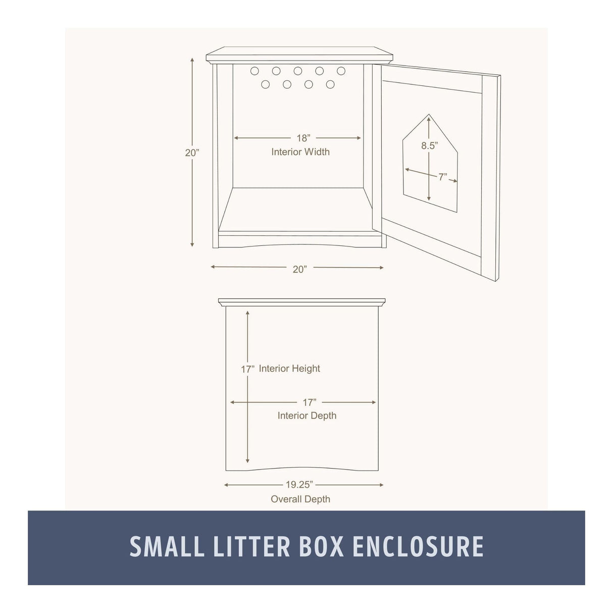 TRIXIE Litter Box Enclosure, Hidden Kitty Litter Box Cabinet, Furniture Style, White,(19.84 LBS) TRIXIE