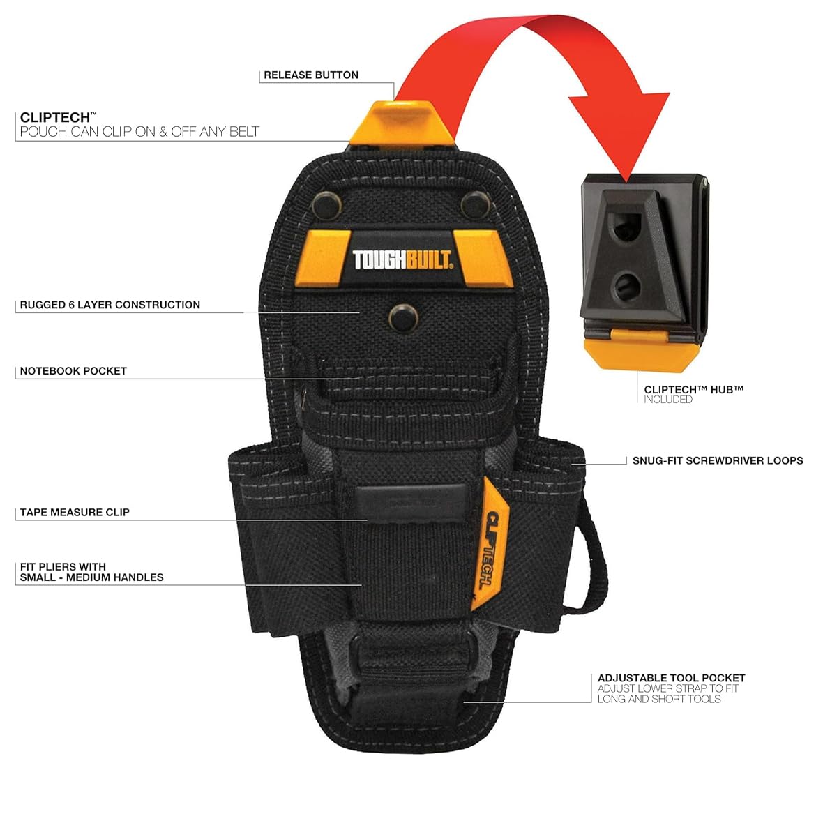 ToughBuilt TB-CT-36-M7 7 Pocket Pouch ToughBuilt