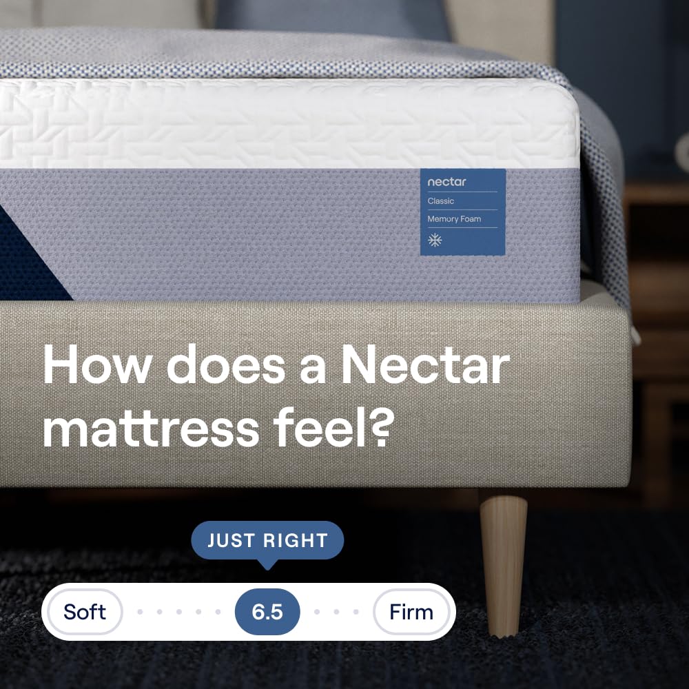 Nectar Classic 12” Queen Mattress - Medium Firm - Contouring Memory Foam - Cooling Top Layer - Support & Pressure-Relief - Mattress in a Box - 365-Night Trial & Forever Warranty Nectar