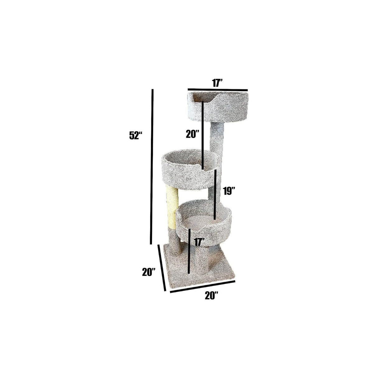 Deluxe Cat Tower with spacious cat perches and scratching post for Large Cats New Cat Condos