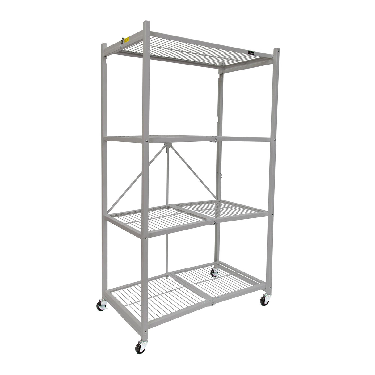 Origami 4-Tier Storage Shelves on Wheels, Steel Shelving Holds 1000 pounds, Heavy Duty Garage Storage & Organization, Closet Organizer, Utility Shelf Origami