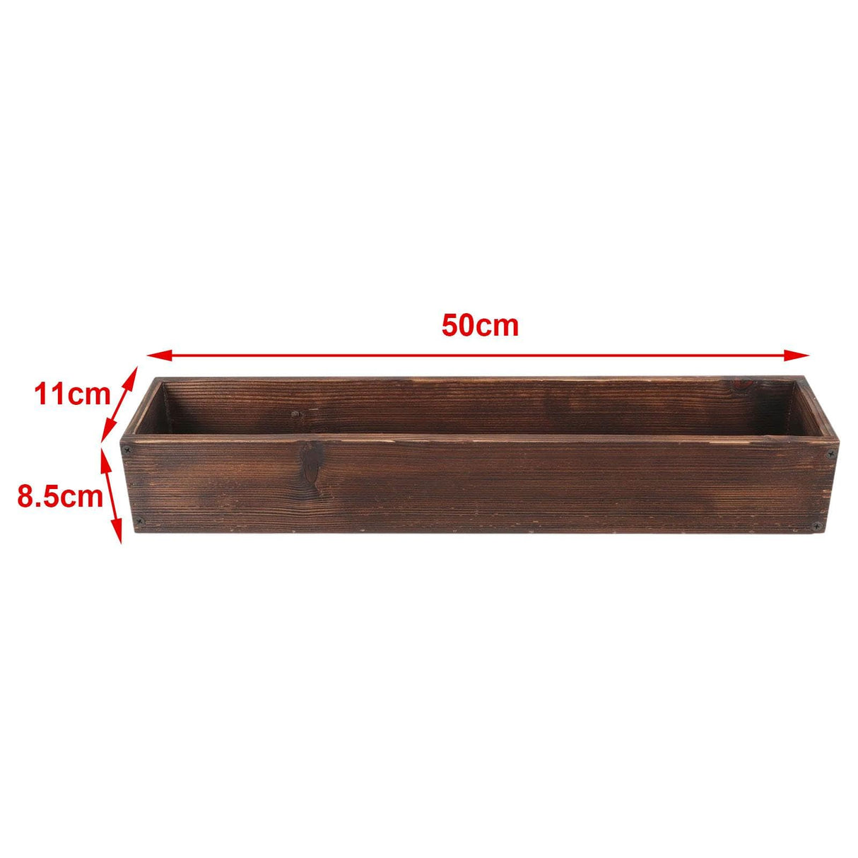 Leefasy Rustic Wooden Flower Box Wood Planter Box Unique Centerpieces Novelty Wooden Flower Pot Planter for Courtyard Farmhouse Patio, L Leefasy