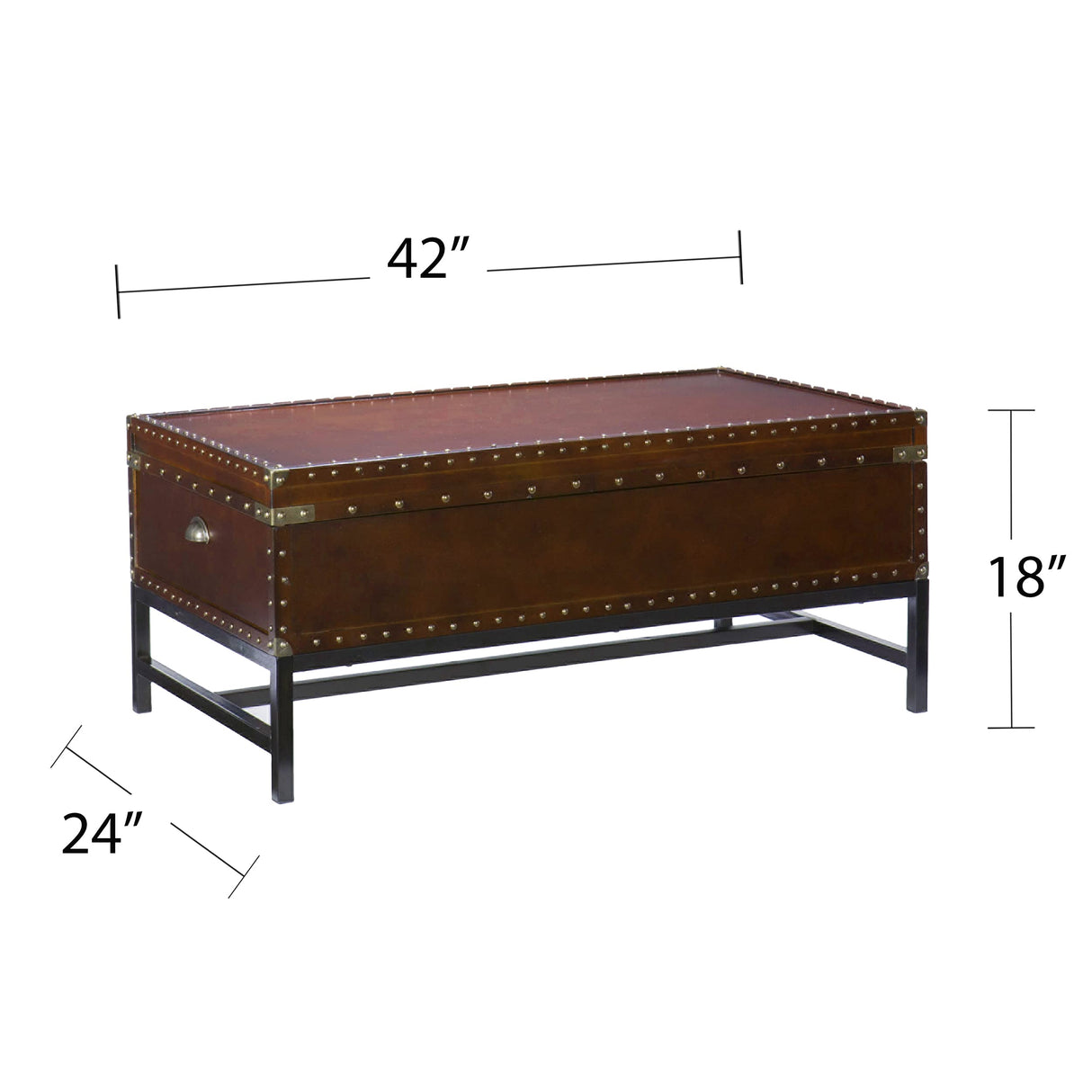 SEI Furniture Voyager Storage Cocktail Table - Espresso SEI Furniture