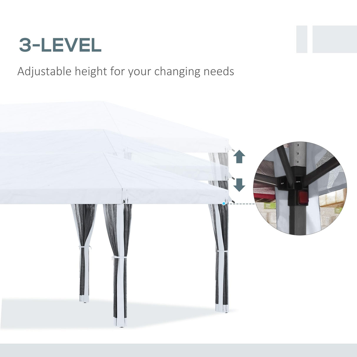 Outsunny 10' x 20' Pop Up Canopy Tent with Netting, Heavy Duty Large Party Tent, Instant Sun Shelter with Carry Bag for Backyard Garden Patio, Cream White Outsunny