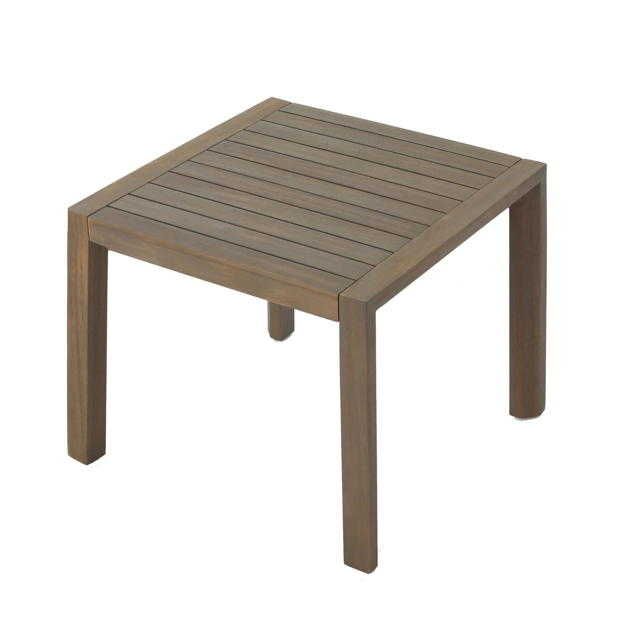 Christopher Knight Home Leah Outdoor Acacia Wood Chat Set with Water Resistant Cushions, 3-Pcs Set, Grey Finish / Grey Christopher Knight Home