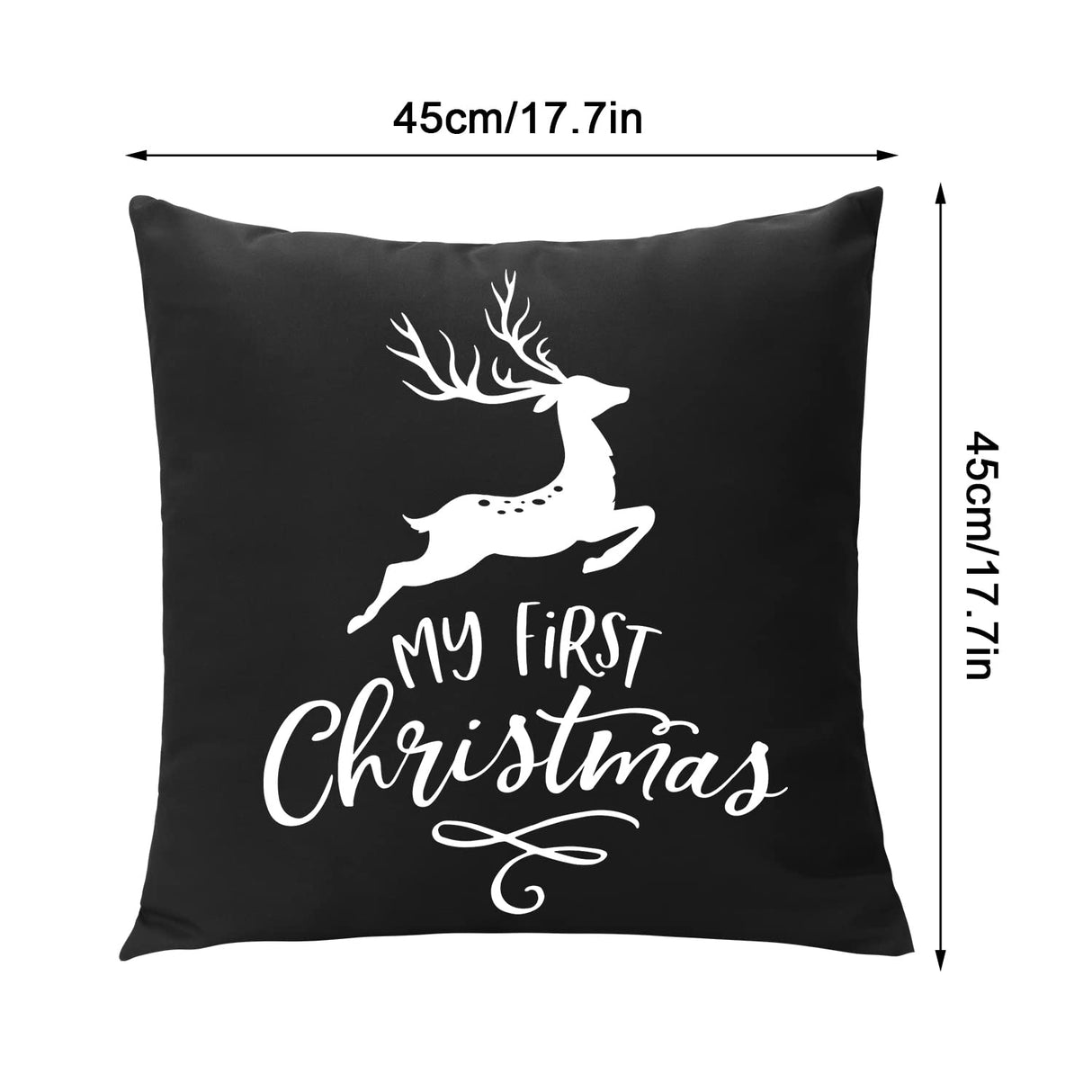 Coddsmz Set of 2 Sublimation Blanks Pillow Cases Cushion Covers Heat Transfer Pillow Cases DIY Cushion Cover with Concealed Zipper 18x18 Inch Black Coddsmz