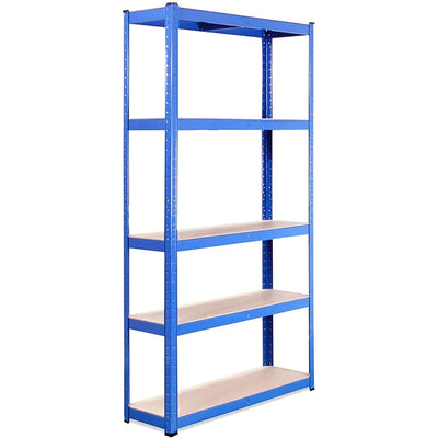 Garage Shelving Units - 71" H x 35" L x 12" W - Heavy Duty Racking - Shelves for Storage -1 Bay - Blue - 5 Tier - 2000LB Capacity (400LB Per Shelf) - Workshop, Shed, Office - 5 Year Warranty