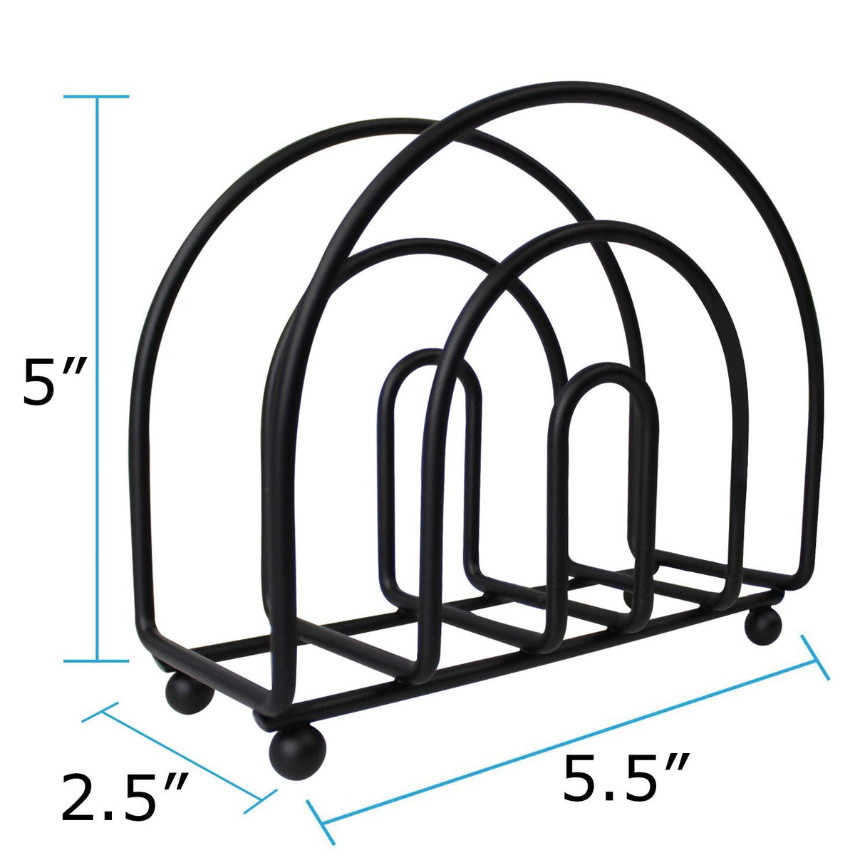 Blue Donuts Classic Arc Collection Napkin Holder – Napkin Holders for Tables, Farmhouse Napkins Holder, Dining Table Napkin Holders for Kitchen, Black Blue Donuts
