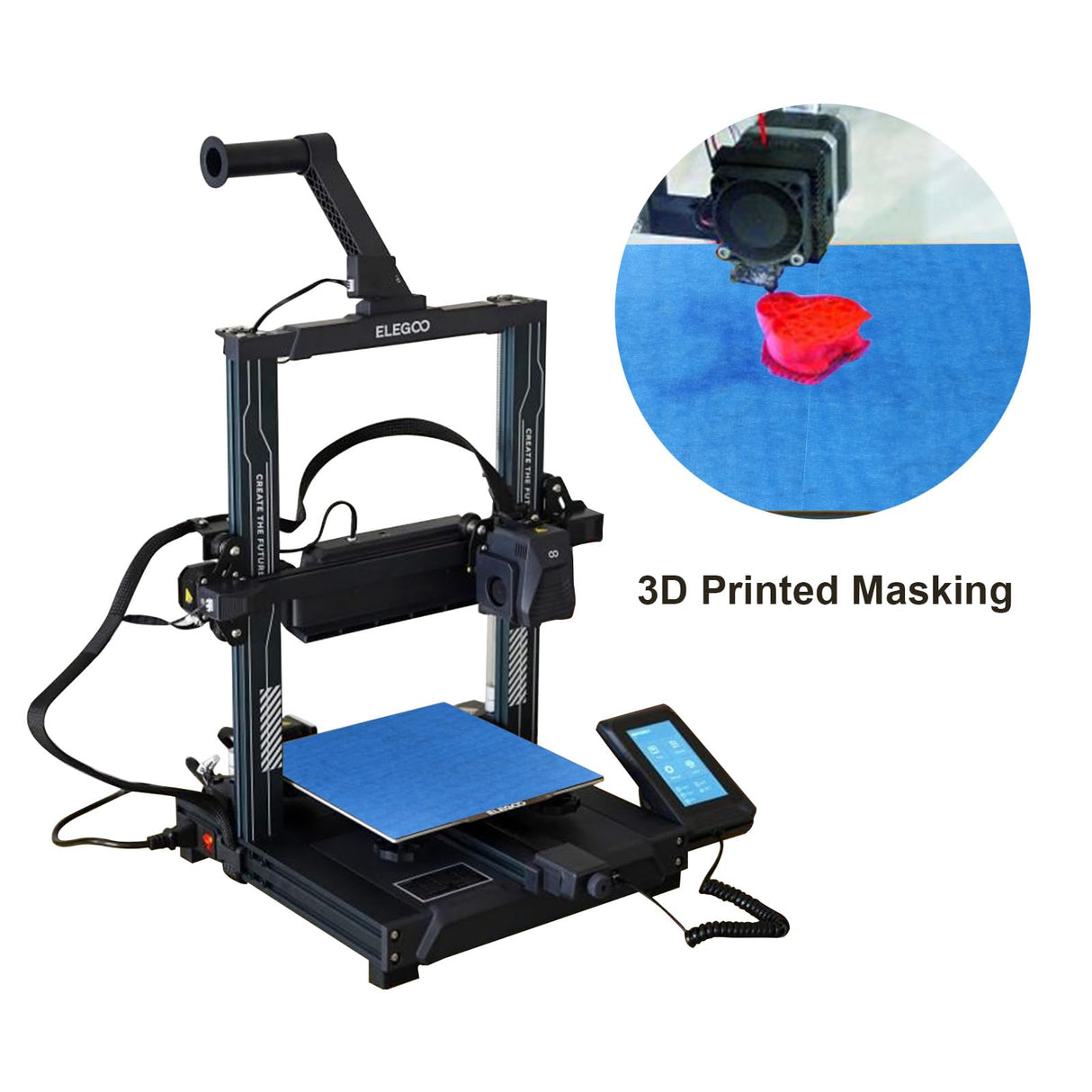 BOMEI PACK Wide Blue Painters Tape 12 Inches x 60 Yards, 3D Tape, 3D Printing Tape for Laser Cutting, 21-Day Clean Removal Wide Masking Tape BOMEI PACK