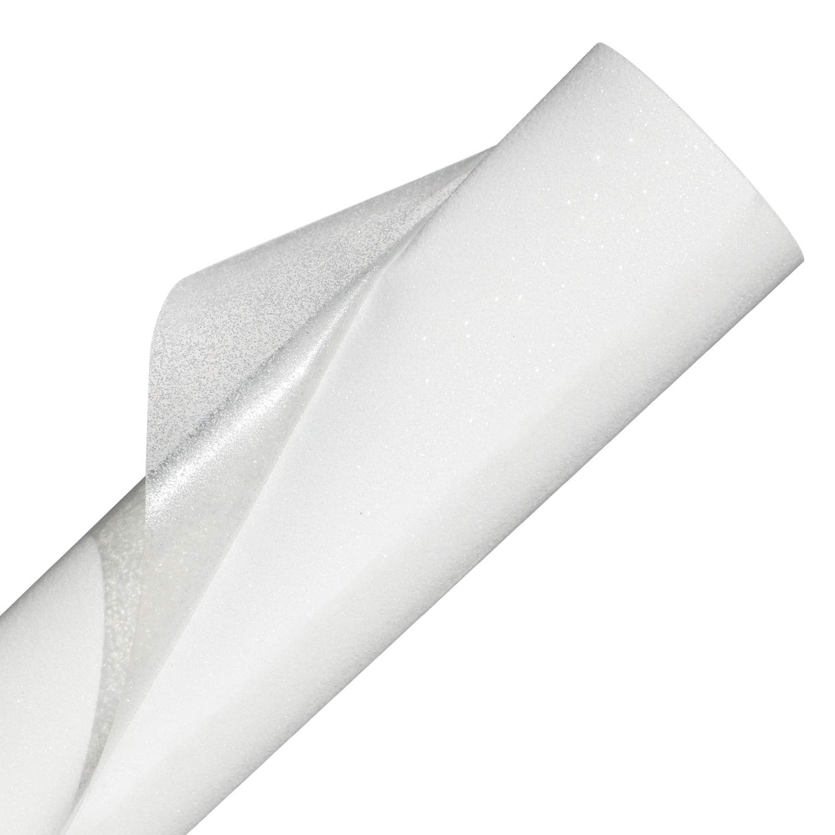 GIRAFVINYL White Glitter HTV Heat Transfer Vinyl 12" X 8ft Sparkle White Iron on Vinyl Glitter for T Shirts,Garments Bags(Glitter White HTV) GIRAFVINYL