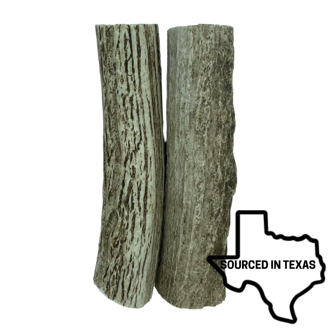 Texas Deer Antler Pen Blanks (2-PACK) Pen Blanks for Woodturning - Easy to Drill & Pro Quality for use on Lathes Deer Valley Dog Chews Deer Antlers
