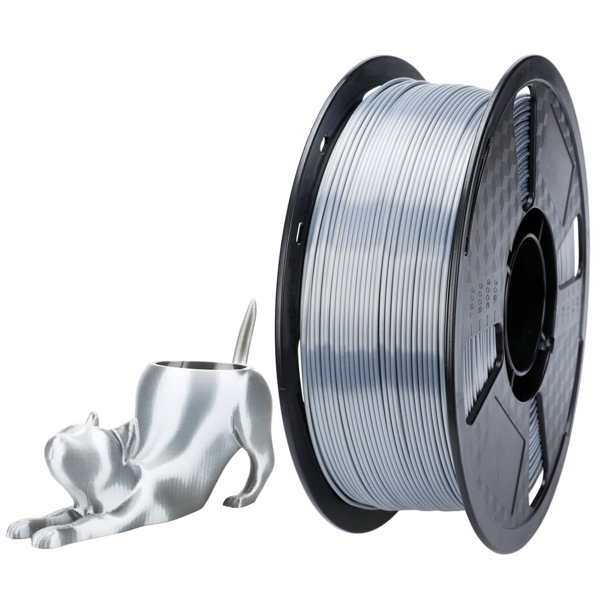 CC3D Silky TPU Filament Silver 1.75mm 1KG 3D Printing Materials FDM TPU Silk Filament for 3D Printer 57D TPU Harder Than 98A Silk TPU Filament CC3D