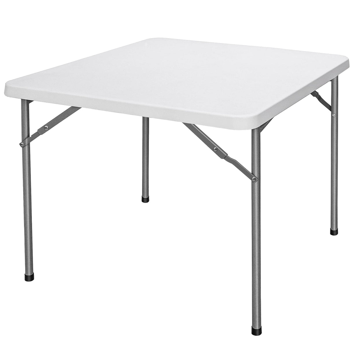 ZenStyle 3 ft Indoor Outdoor Heavy Duty Portable Plastic Folding Table, Square Card Table Utility Desk Game Table for Puzzles Crafting Picnic Camping Dining Party, White ZenStyle