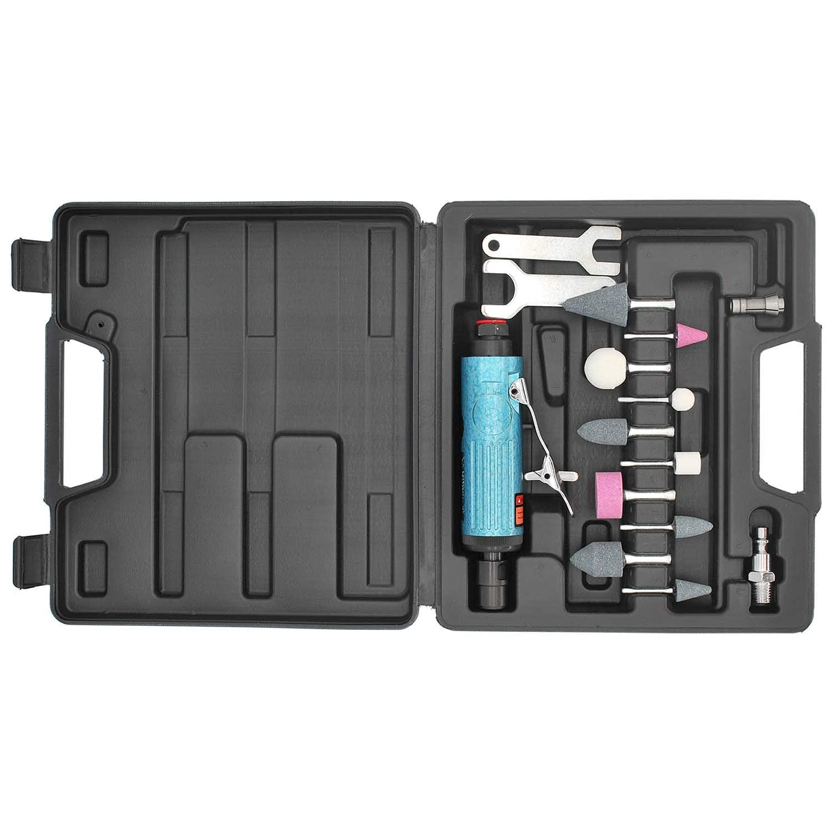 Air Die Grinder Kit With 1/4 and 1/8 inch Collets, Pneumatic Grinder Include 10 Pcs Die Grinder Attachments, Air Grinder Tool 25000 RPM By Bowd BOWD