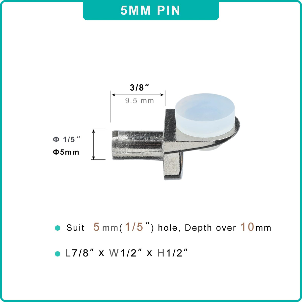 Keenkee 20PCS 1/5 Inch 5mm Metal Shelf Pegs Pins Clips Replacement Kitchen Cabinet Shelves Support Holders for Bookshelf Bookcase Cupboard Adjustable Wood Glass Shelving Hold Nickel keenkee