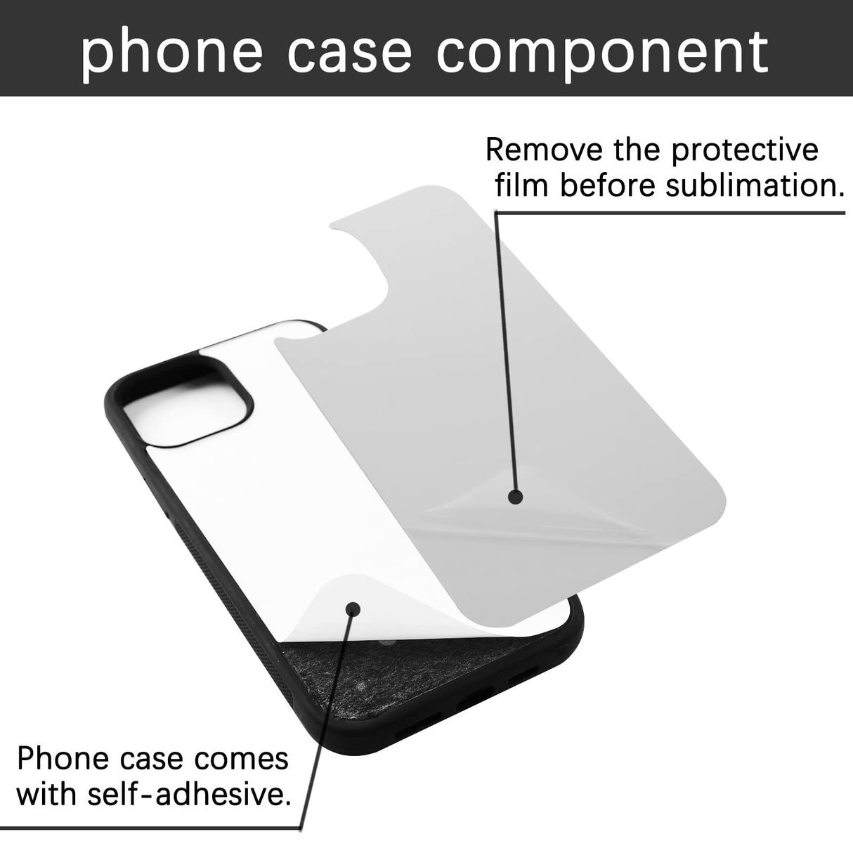 ORJ 5 PCS Sublimation Blank Phone Case for iPhone 13 6.1 Inch,Soft Rubber Protective Shockproof Blanks Case (case for iPhone 12 Pro Max *5 Black) ORJ