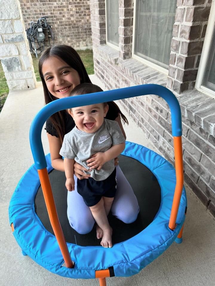 Ativafit 36inch Mini Toddler Trampoline for Kids Ages 1-6 Indoor Outdoor Folding Small Rebounder Trampoline with Foam Handle Safety Padded Cover Fun for Kids ATIVAFIT