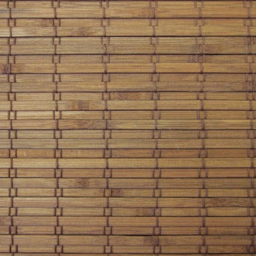 Generic Cordless Woven Wood Bamboo Shades for Windows Teak 24"" W x 36"" L Generic