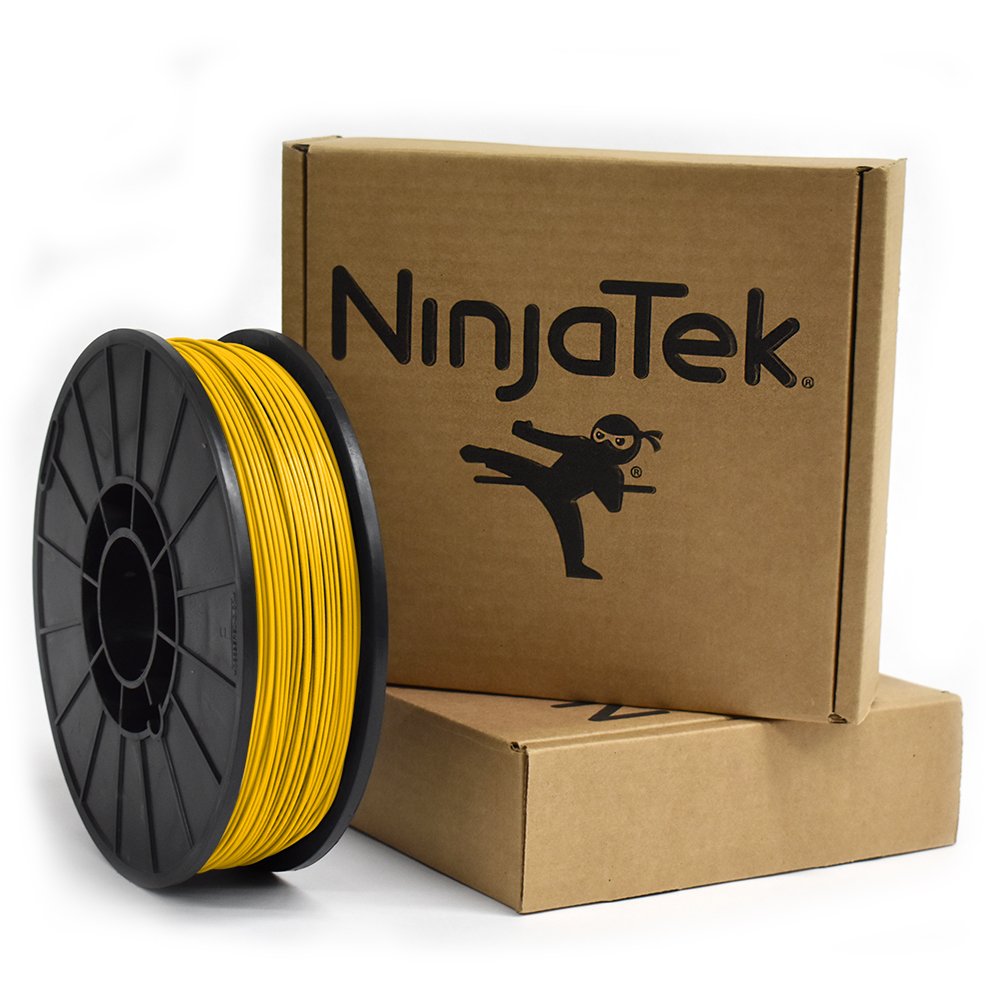 NinjaTek 3DNF04117510 NinjaTek NinjaFlex TPU Filament, 1.75mm, TPE, 1kg, Sun (Yellow) (Pack of 1) NinjaTek