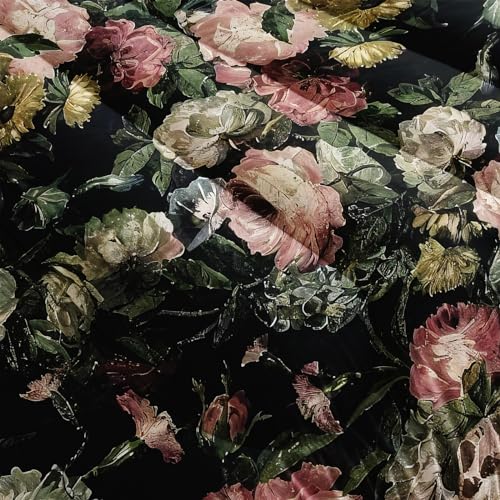 Nttopship Boho Floral Comforter Set Twin Black Floral Bedding Sets 3PCS for Kids Teen Adult Flowers Leaves Room Decor Ultra-Soft Lightweight Microfiber 1 Comforter with 2 Pillowcases Nttopship