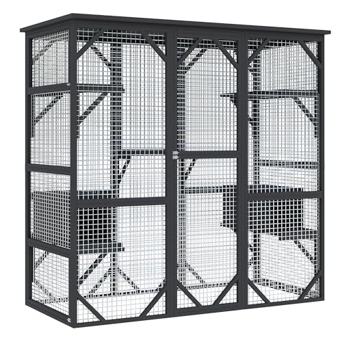 Catio Outdoor Window Cat Enclosure, Walk-in Cat Cage, Catio Outdoor Enclosure Extra Large GarveeLife