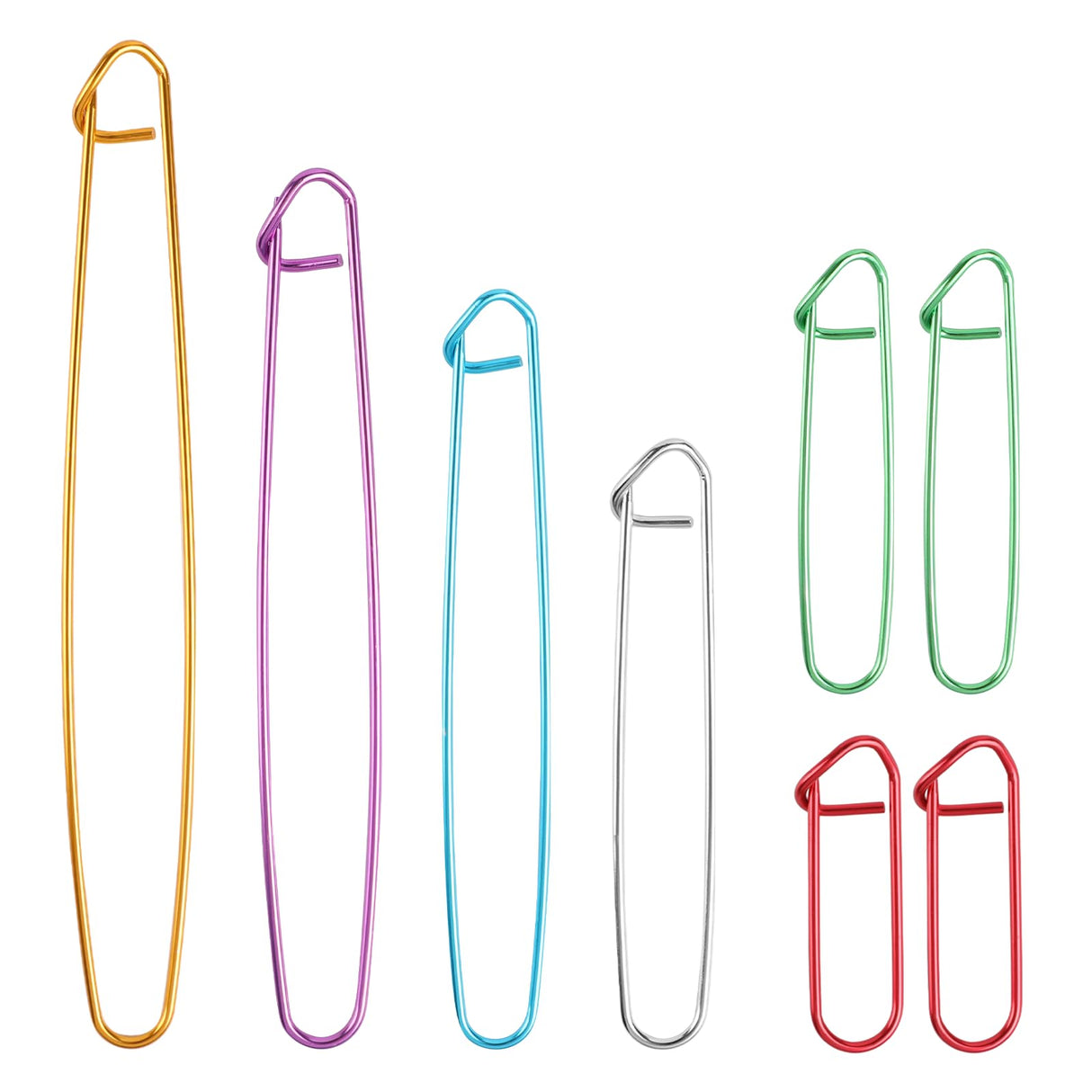 8 PCS Knitting Stitch Holder 6 Size Aluminum Yarn Stitch Holders Stitch Markers for Crocheting Practical Knitting Crochet Tools for Knitting Notions or Crochet Sliverdew