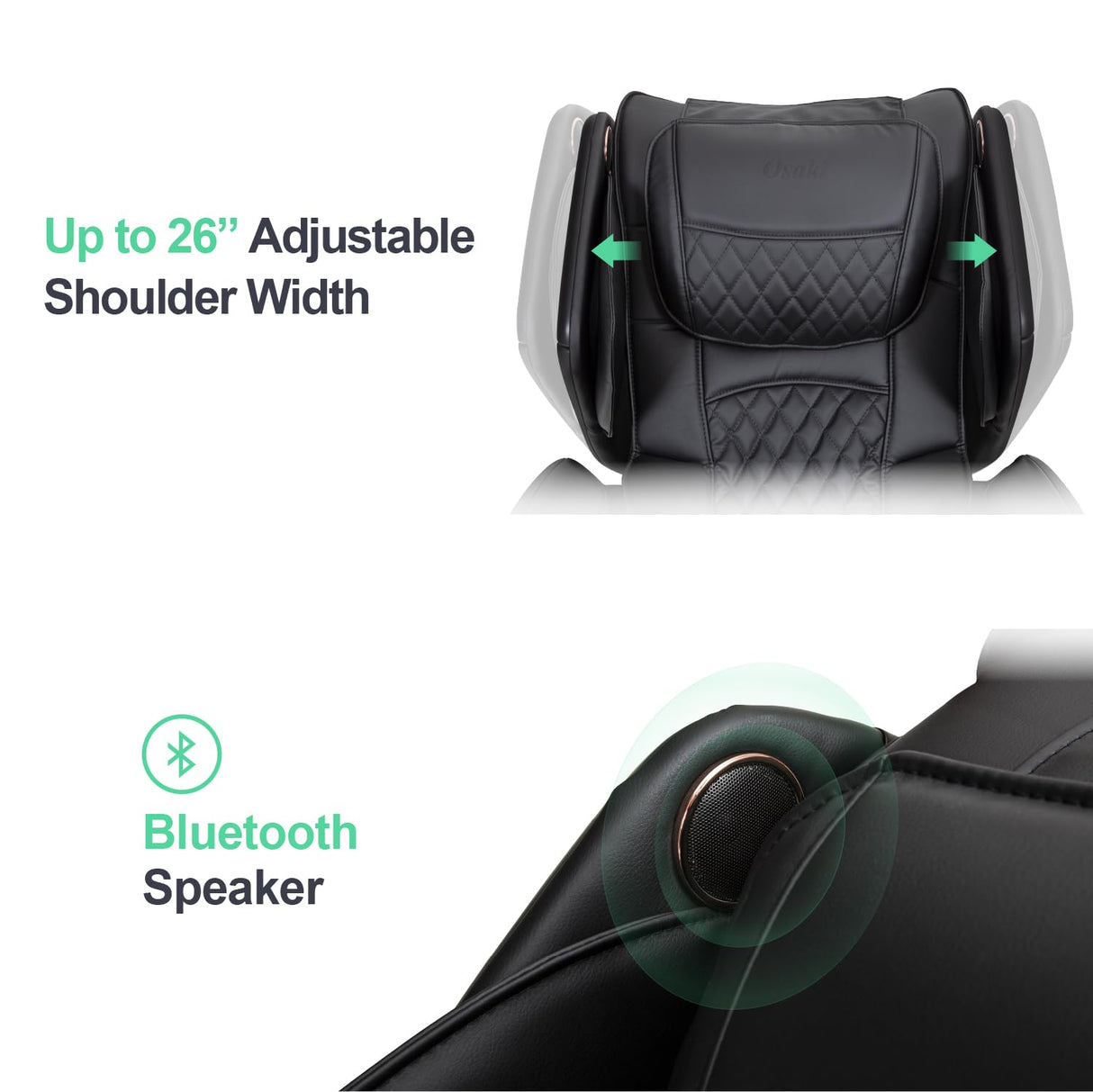 Titan Osaki OS-Soho II | Black | Massage Chair | J-Track 4D Massage | Smart Computer Body Scanning | Zero Gravity Reclining | Space Saving | Foot Roller | Calf Heating Titan