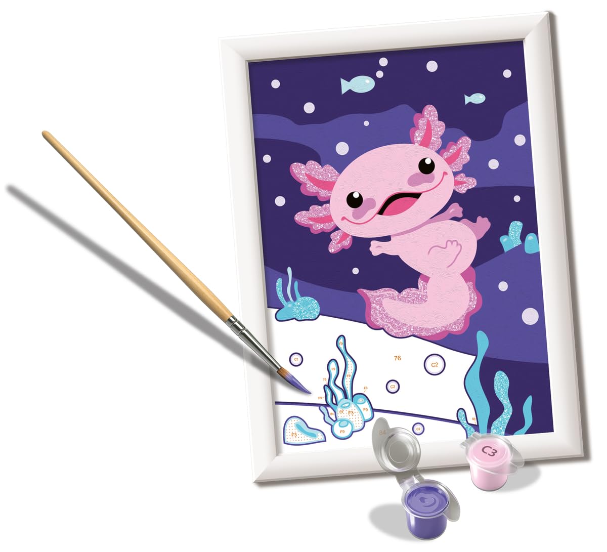 Ravensburger - Axolotl CreArt Paint by Numbers Kit | Fun & Easy DIY Art for Kids Age 7+ | Creative Gift Idea for Birthdays & Holidays Ravensburger