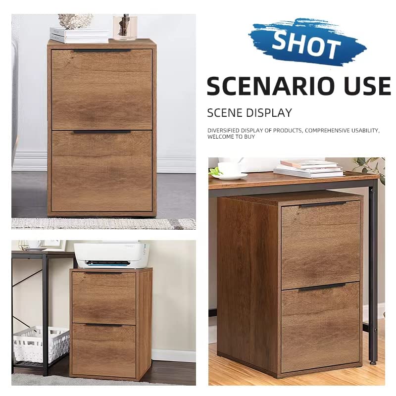 LUCYPAL Wooden File Cabinet 2 Drawer,Vertical Storage Filing Cabinet with Hanging Bars for Letter Size,File Storage Cabinet Used for Home Office, LUCYPAL