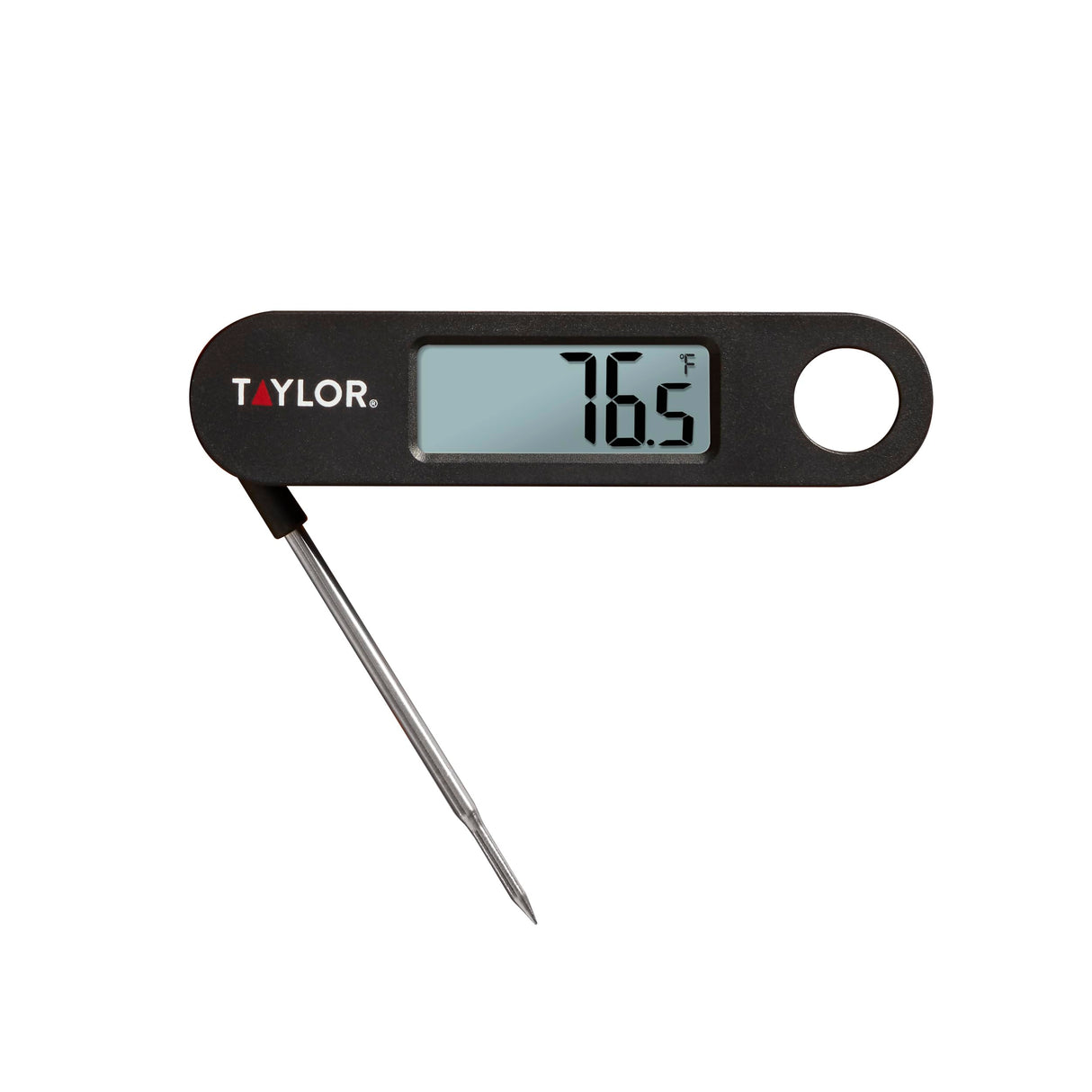 Taylor 1476 Instant Read Digital Meat Food Grill BBQ Cooking Kitchen Thermometer, Tailgating and Grilling Compact Folding Probe, Black Taylor