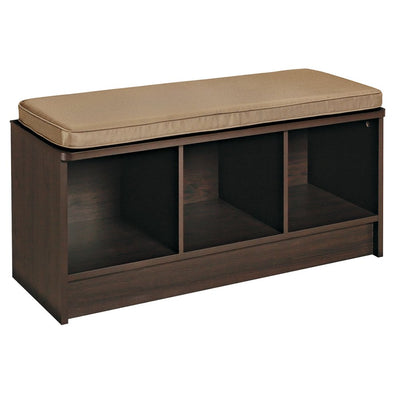ClosetMaid 1570 Cubeicals 3-Cube Storage Bench, 14.01"D x 35.27"W x 18.5"H, Espresso