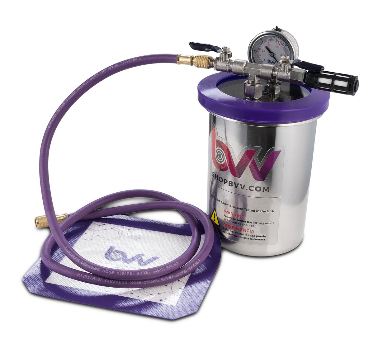 BVV 2 Quart Tall Stainless Steel Vacuum Chamber BEST VALUE VACS