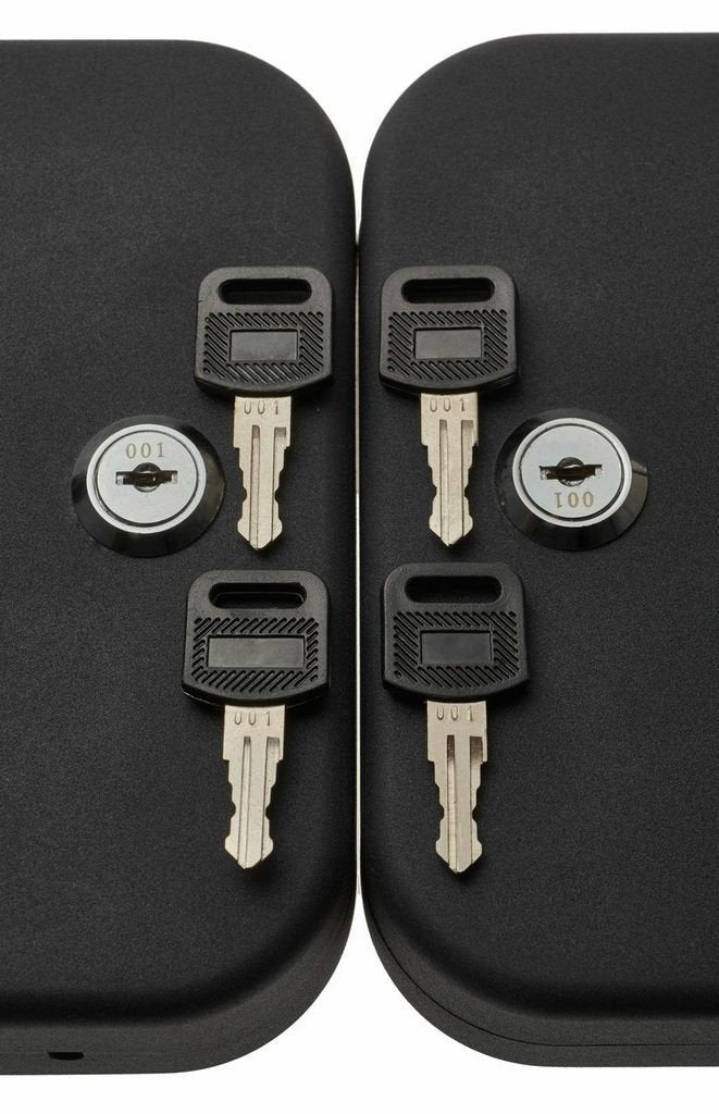 SnapSafe Portable Lock Box for Guns and Valuables, 2 Pack - Includes 2 Lock Boxes (Keyed Alike), 4 Keys, Patented Security Cable - An Ideal Car Gun Safe, TSA Gun Case - XL, Black, 10 x 7 x 2 Inches SnapSafe