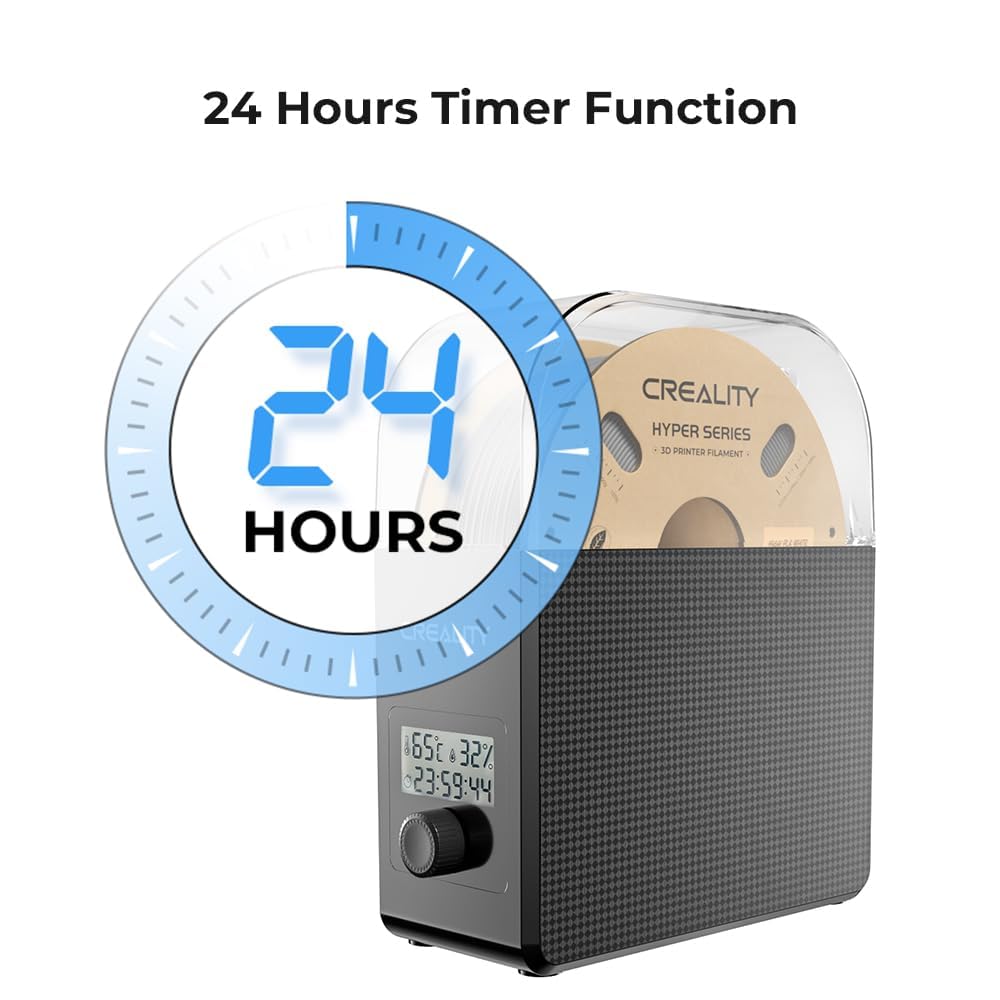 Creality Filament Dryer Box Pro, Upgraded 360° Heating with Fan, Dust & Moisture-Proof Storage, 3D Printer Filament Spool Holder, Dehydrator for 1.75mm/2.85mm PLA PETG ABS TPU Creality