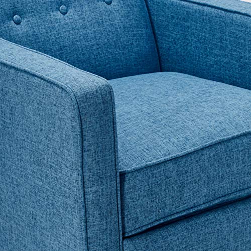 Christopher Knight Home Macedonia Mid Century Modern Tufted Back Fabric Recliner (Muted Blue). GDFStudio