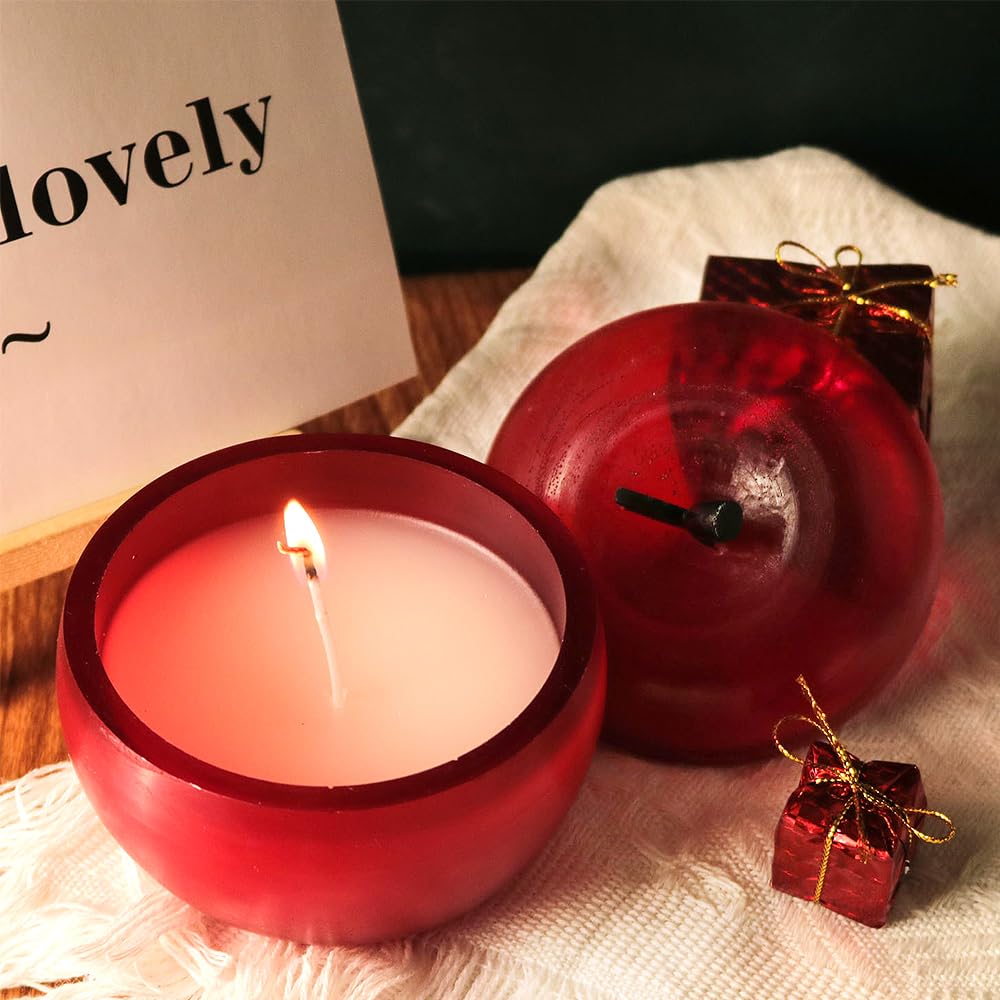 RESINWORLD Apple Shaped Jar Mold with Lid, Storage Box Resin Mold, Apple Box Silicone Mold for Resin Casting ResinWorld