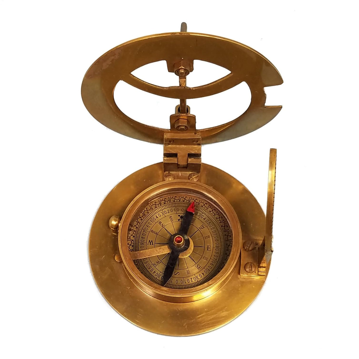 Working Antique Brass Pocket Sundial Compass | Unique Gift for Hikers, Campers, and Outdoor Enthusiasts | Optional Engraved Compass Personalized with Hardwood Box (Design My Own) Stanley London