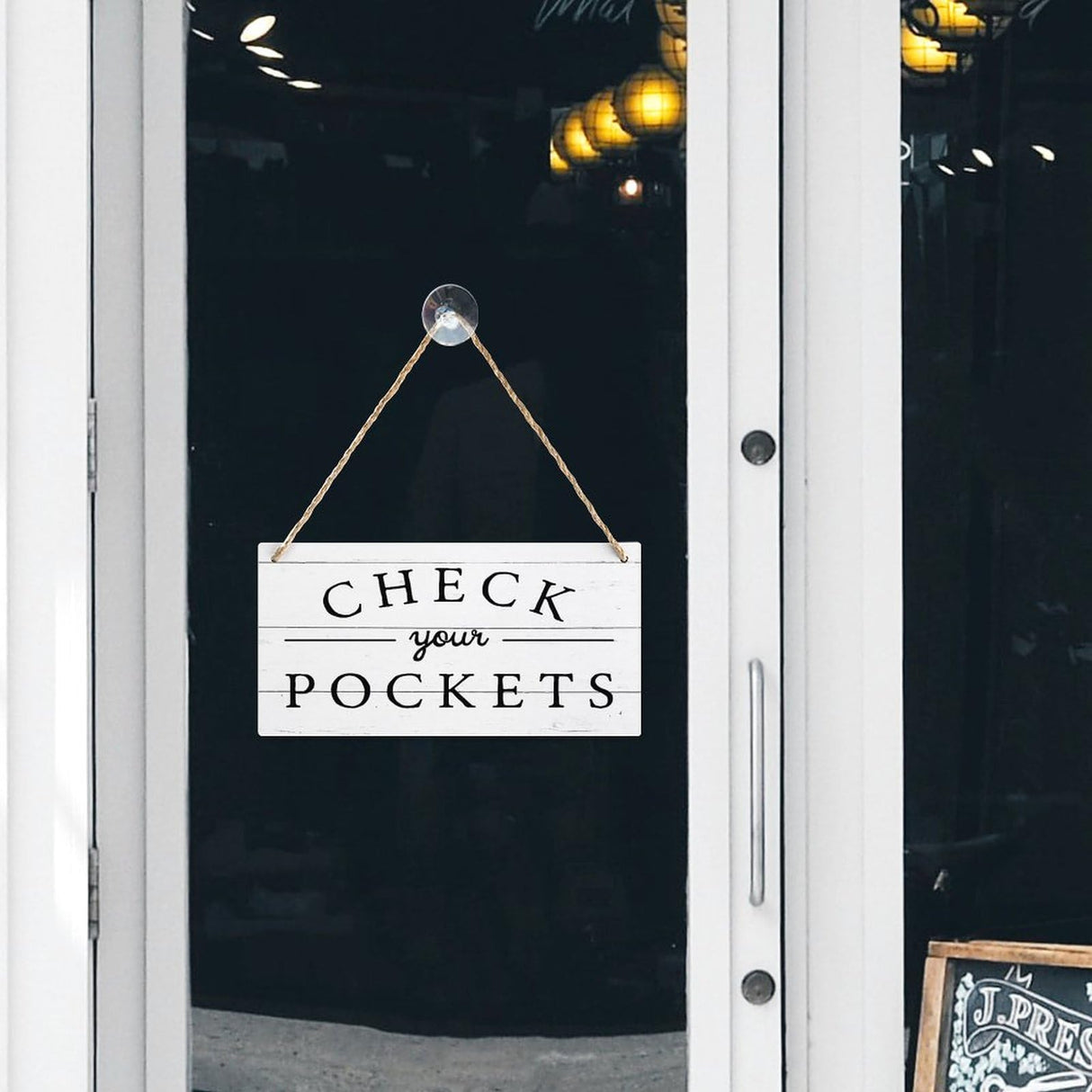 Check Your Pockets Home Decor Utility Room Laundry Room Decor Funny signs farmhouse gift wooden hanging sign rustic wall art home decor 6x12 inch Compladeta