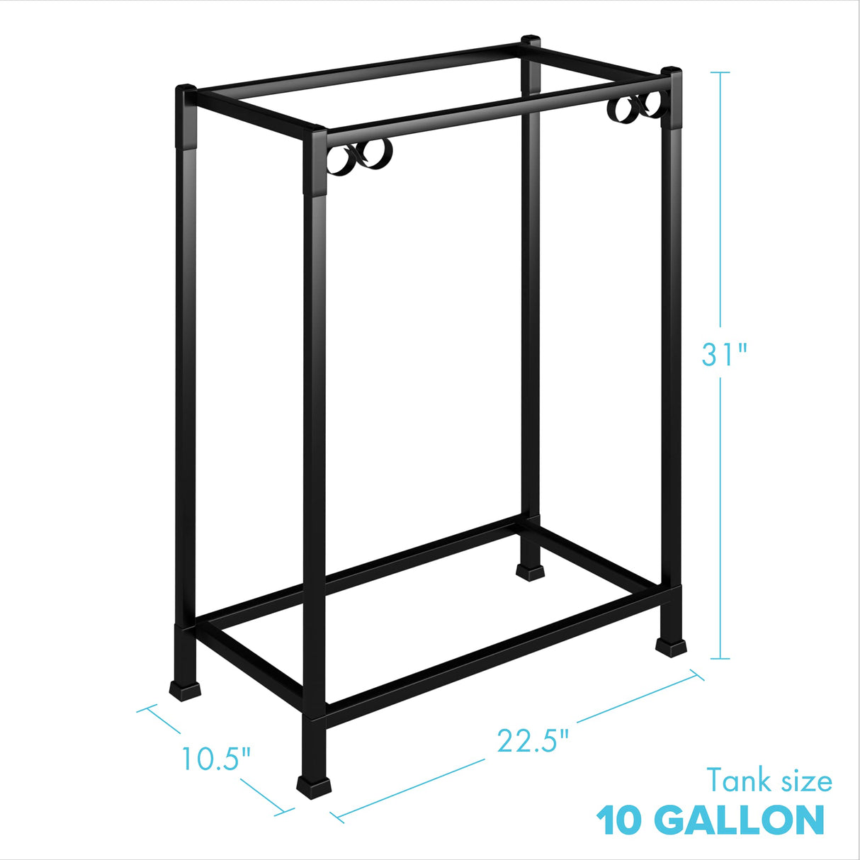 TitanEze 10 Gallon Double Aquarium Stand (2 Stands in 1), Fish Tank Stand, Bird Cage Stand, 22.5" W x 31" H x 10.5" D Caitec