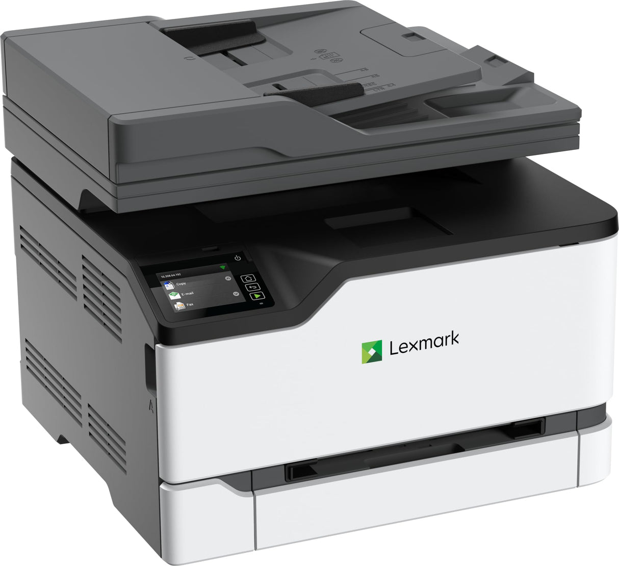 Lexmark CX331adwe Color All-in-One Laser Printer with Touchscreen, Office Scanner Copier Laser, Mobile Ready, Auto Duplex Printing & Analog Fax, Wireless, White, 26 ppm Mono/Color, 600 dpi (40N9070) Lexmark
